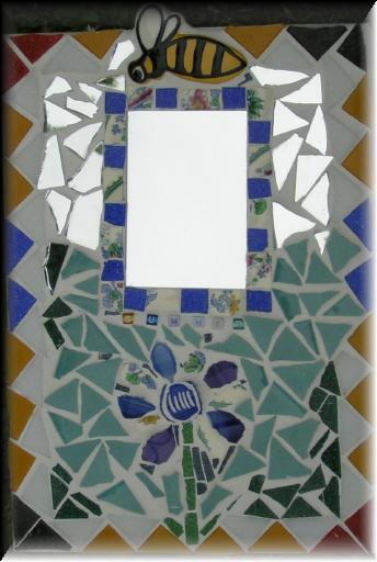 Mosaic Bee Mirror