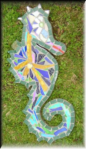 Green Mosaic Sea Horse
